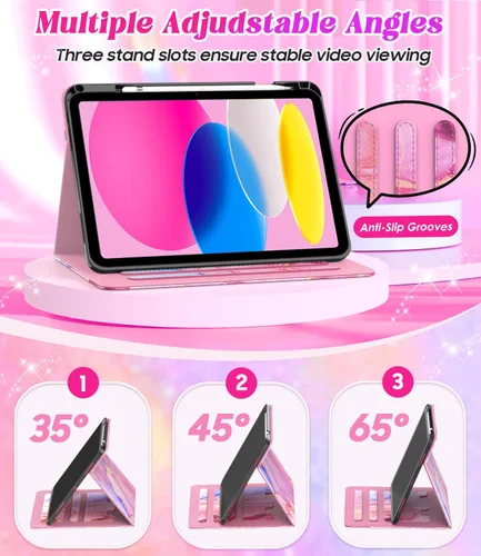 Miniatura 3 de Zonefoker Funda para iPad de 11ª generación (A16) de 11 pulgadas 2025, para 10ª generación de 10.9 pulgadas 2022, piel sintética para iPad de 11/10