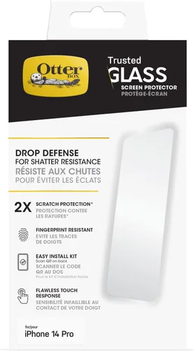 Miniatura 9 de OtterBox AMPLIFY - Protector de pantalla de cristal antimicrobiano con luz azul para iPhone 14 Pro (solamente), respuesta táctil impecable