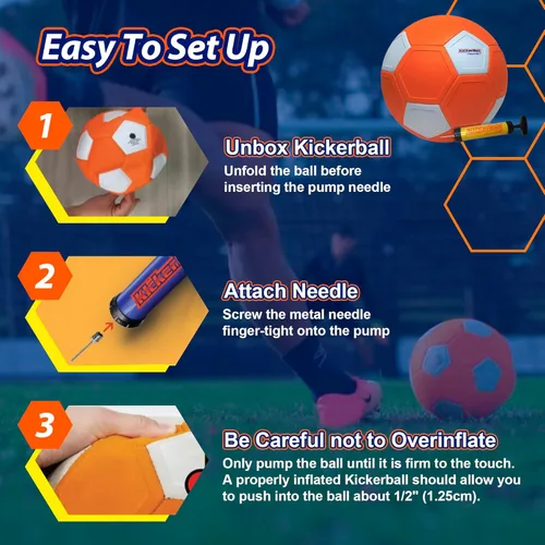 Miniatura 5 de Kickerball – Pelota de fútbol curva y con efecto – Patea como los profesionales, gran regalo para niños y niñas – Perfecto para partido o juego al