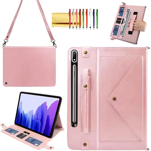 Miniatura 83 de Bolso Funda para Samsung Galaxy Tab S10 FE/S9 FE 10.9"/S9/S8/S7 11", Techcircle Folio con Soporte Cruzado, Billetera con Ranura para Lápiz S Pen