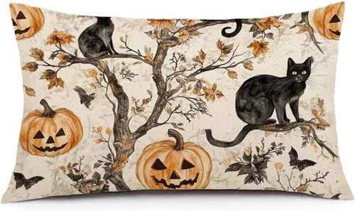 Miniatura 9 de Funda de almohada de Halloween de 12 x 20 pulgadas con temática otoñal de Just a Spooky Goose en disfraces de Halloween, lindas almohadas