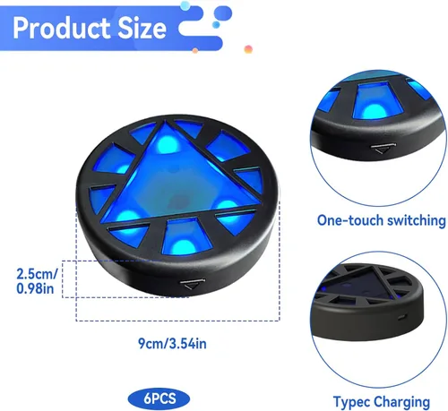 Miniatura 4 de JOJOCY Luz magnética de entrenamiento de reacción, 5 luces de color, 6 modos, duración de la batería de 30 horas, mejora la velocidad de reacción