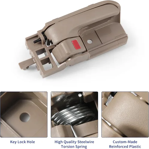 Miniatura 4 de Juego de Manijas de Puerta Interior Compatible con Toyota Corolla 2003-2008, Toyota Tacoma 2005-2015, Pontiac Vibe 2003-2008, Delantera o Trasera