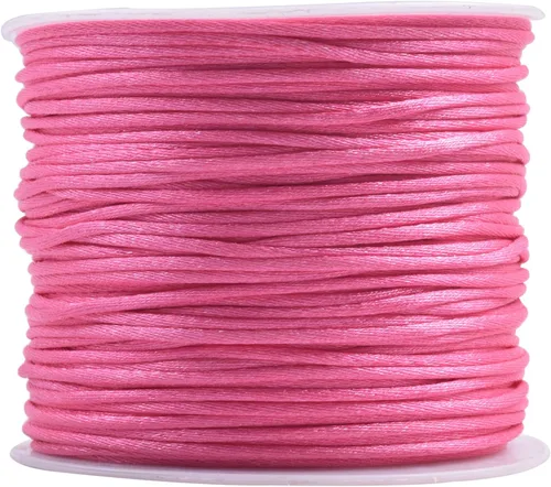 Miniatura 52 de KONMAY 80 Yardas 1.0mm Cordón Rattail de Nylon Satén Seda Trim Hilo para Cuentas para Nudos Chinos, Kumihimo, Trabajo con Cuentas, Macramé, 2-Azul
