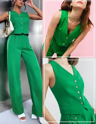 Miniatura 3 de Hotouch Womens Casual Suit Vest Fully Lined 4 Button V-Neck Regular Fitted Dress Vests Waistcoat with Pockets