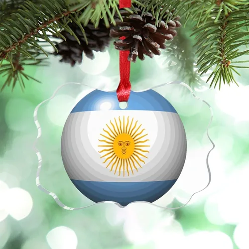 Miniatura 26 de Bandera de Cabo Verde, decoración para árbol de Navidad, bola 3D, recuerdo de la ciudad del país, adornos de Navidad personalizados, decoración