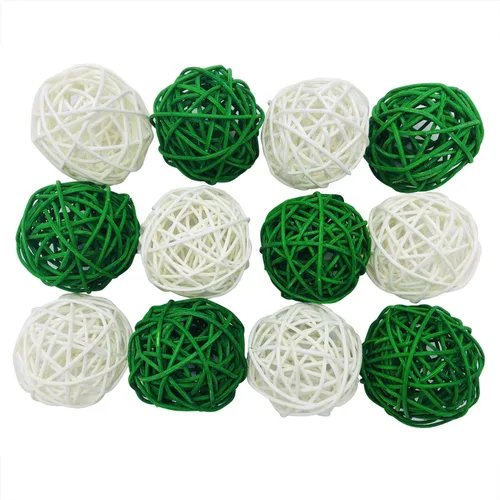 Miniatura 14 de 12 bolas decorativas de mimbre de ratán para manualidades, fiestas, decoración de mesa de boda, baby shower, accesorios de aromaterapia, 2 pulgadas