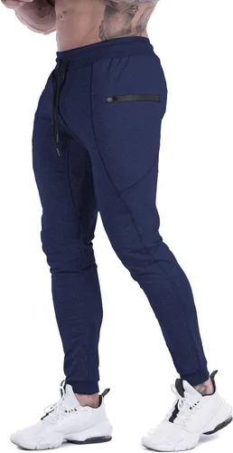 Miniatura 2 de MAIKANONG Pantalones deportivos ajustados para hombre, pantalones de entrenamiento para gimnasio, correr, atletismo, casual