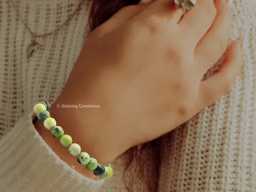 Miniatura 270 de Amazing Gemstone Pulsera de cristal para mujeres y hombres, pulsera de cristal curativo de protección, pulsera elástica con cuentas de piedras