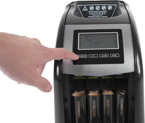 Miniatura 16 de Royal Sovereign Contador/clasificador eléctrico de monedas de 4 filas con tecnología patentada antiatascos y pantalla de conteo digital (FS-44N)