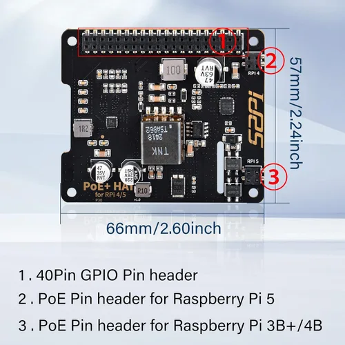 Miniatura 2 de GeeekPi P30 PoE+ HAT para Raspberry Pi 5, con enfriador activo oficial Pi 5