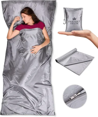 Miniatura 7 de The Friendly Swede Sleeping Bag Liner - Cold Weather Microfiber or Ultralight Polyester Adult Sleep Sack in 3 Sizes- for Hotel and Camping Sheets