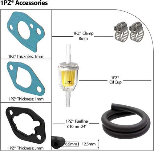 Miniatura 7 de Carburador 1PZ UM8-CT2 196cc para Coleman PowerSports CT200U CT200U-EX Trail200 Mini Bike Baja HT65 WR65 Carb