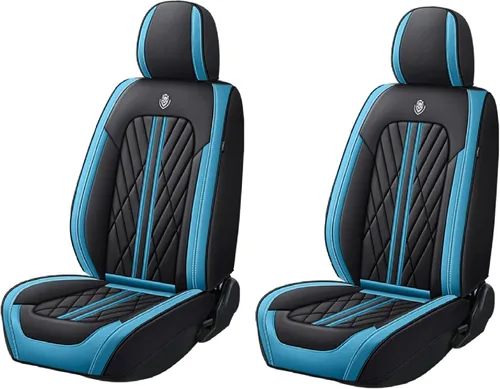 Miniatura 9 de Juego de fundas de asiento de automóvil de cuero nappa impermeables y transpirables de ajuste universal, cojín protector para vehículo automotriz