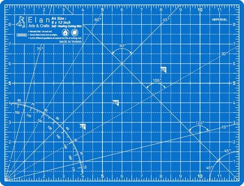 Miniatura 2 de Estera de Corte Elan A4 Azul, Estera de Corte Autorreparable A4 Azul 9x12 Pulgadas, Tabla de Corte Artesanal de 5 Capas Azul, Tabla de Pasatiempos