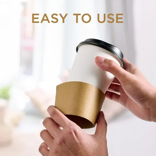 Miniatura 6 de Paquete de 200 fundas de café, fundas desechables para bebidas frías y calientes, funda fuerte para tazas de café de 10 a 24 onzas