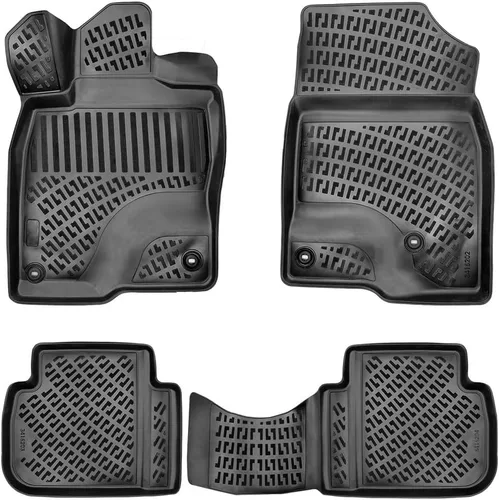 Croc Liner Alfombrillas delanteras y traseras para todo tipo de clima, ajuste personalizado, compatible con Honda Civic Sedan (2022-2024)