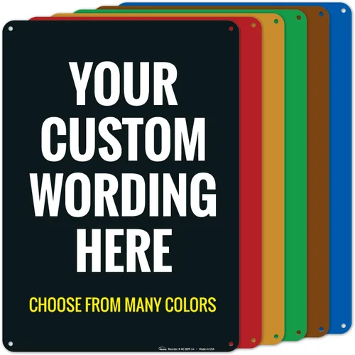 Letreros personalizados para el hogar, oficina, negocios, entrega, decoración, uso en interiores y exteriores, 10 x 14 pulgadas, aluminio 040 libre