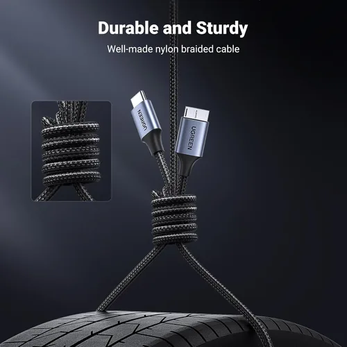 Miniatura 7 de UGREEN 10 Gbps Cables de disco duro Micro B a USB C, 3.3 pies USB C a Micro B, cable de disco duro externo compatible con MacBook Pro/Air