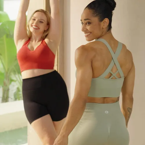Miniatura 2 de Evercute - Brasier deportivo con relleno y tirantes delgados cruzados para mujer, sin costuras, brasier de soporte medio para alto impacto, ideal