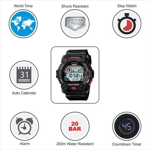 Miniatura 7 de Casio G-Shock Reloj digital para hombre con esfera gris - G-7900-1DR (G260), Gris, Digital