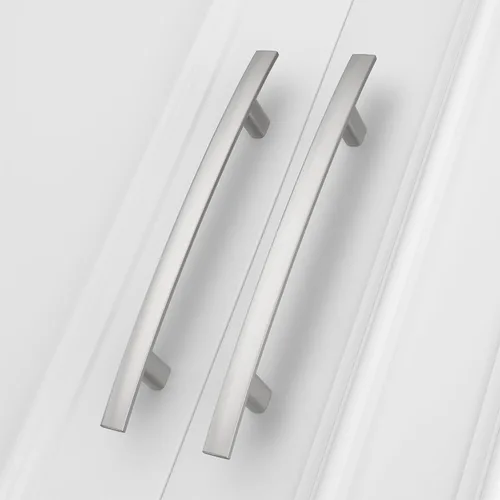 Miniatura 11 de homdiy Paquete de 10 manijas de gabinete de latón antiguo con agujero central de 3 pulgadas, aleación de zinc resistente, tiradores de cajón de arco