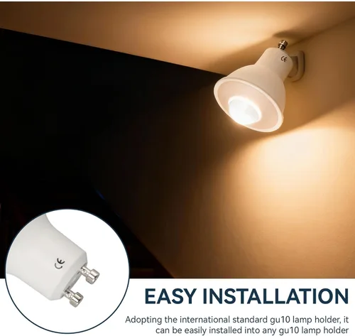 Miniatura 2 de 2 bombillas LED GU10, sensor de movimiento LED infrarrojo inducción humana bombilla de repuesto luz cálida 3000 K 5 W 500LM CA para techo pasillo