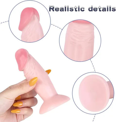 Miniatura 2 de Consolador pequeño, enchufe anal pequeño y suave de 4.3 pulgadas, consolador anal para principiantes, entrenamiento para adultos, juguete sexual