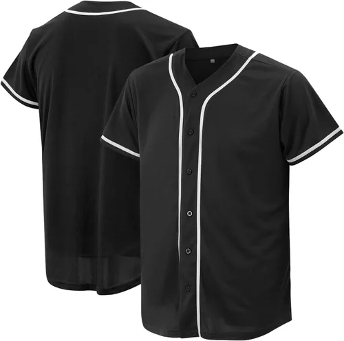 Camiseta de béisbol para hombres y mujeres, camisas de béisbol para camisa abotonada personalizada, uniformes deportivos hipster hip hop