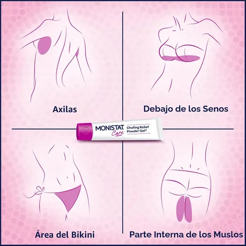 Miniatura 6 de Monistat Gel en polvo para aliviar rozaduras, protección antirozaduras, gel de rozaduras sin fragancia, 1.5 onzas, 1 paquete
