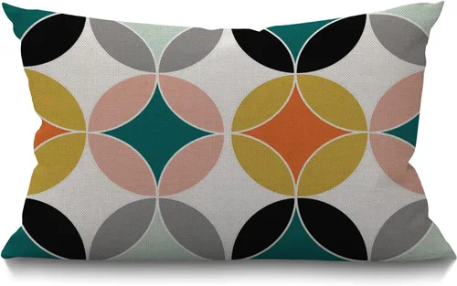 Miniatura 18 de Smooffly Funda de almohada rectangular oblonga estilo granja con palmeras, hojas vívidas y realistas de crecimiento de palmeras, temática
