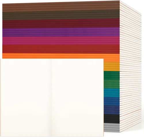 Miniatura 9 de Paquete de 30 cuadernos en blanco a granel, cuaderno de composición de papel A5 sin forro, 8.3 x 5.5 pulgadas, cubierta de papel kraft con espinas