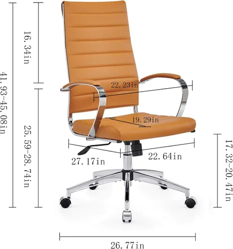 Miniatura 2 de Silla de oficina ergonómica moderna con reposabrazos, silla de escritorio giratoria ajustable para oficina en casa, silla de oficina ejecutiva