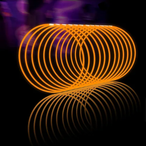 Miniatura 5 de Glow Fever Glow Sticks - Collares brillantes a granel de 100 unidades de 22 pulgadas con conectores, palos de luz de neón para fiestas, festivales