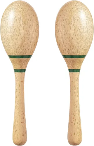 Miniatura 7 de Musfunny Maracas Sonajeros de Percusión de Mano, Material de Madera de Haya Shakers de Rumba con Sonidos Claros y Profesionales Instrumento Musical