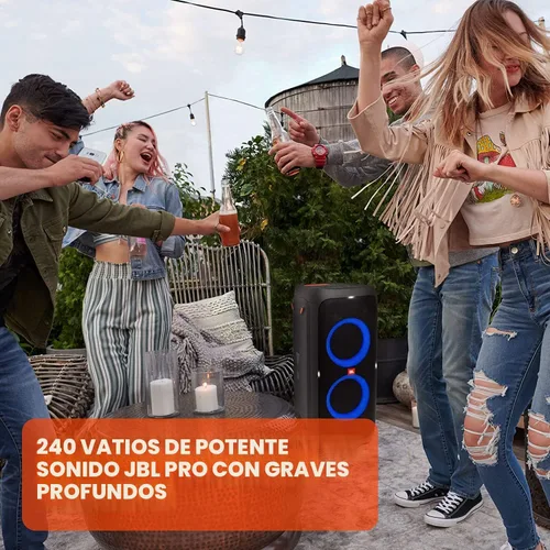 Miniatura 4 de JBL Partybox 310 - Altavoz portátil para fiestas con batería de larga duración, potente sonido JBL y emocionante espectáculo de luces, color negro