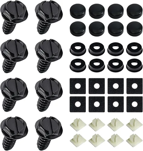 Miniatura 9 de Tornillos antirrobo para placa de matrícula, accesorios de montaje resistentes a manipulaciones, juego de tornillos de seguridad de 1/4" (M6), kit