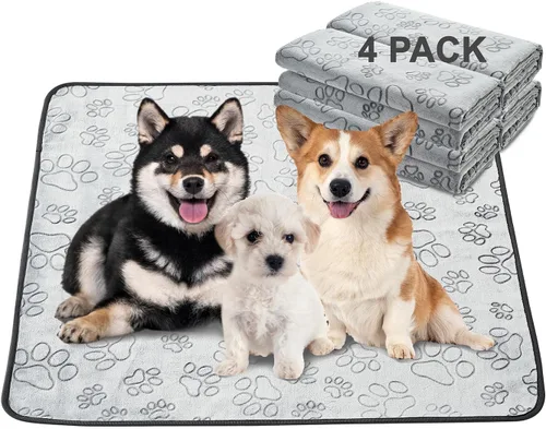 Miniatura 11 de Qeils Almohadillas reutilizables para cachorros, paquete de 2 almohadillas lavables para orina para perros, almohadillas antideslizantes