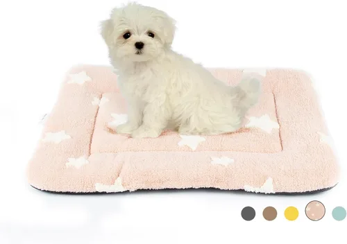 Miniatura 15 de Mora Pets Almohadilla para jaula para perros, alfombra para jaula de perrera para perros pequeños, lavable, bonita cama de estrella para mascotas