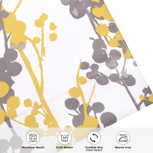 Miniatura 5 de DriftAway Leah - Cortina de ventana con aislamiento térmico y estampado floral abstracto, bolsillo para cortinero, 52 x 14 pulgadas, más cabecera