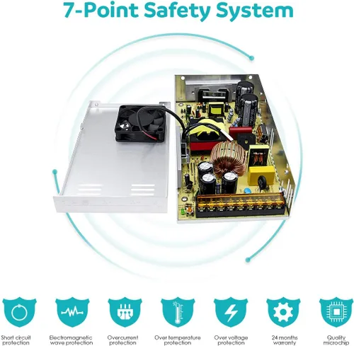 Miniatura 3 de Aclorol 12V 30A 360W Universal Regulado Conmutación Convertir Fuente de Alimentación Adaptador de CA para Tira LED Luces de Pixel Cámara CCTV