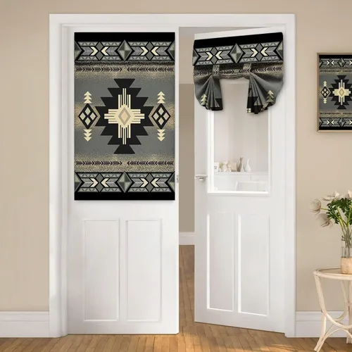 Miniatura 53 de Cortinas de puerta negras y rojas para ventanas de puerta, estampado de leopardo y cebra, cortinas de ventana para puerta de vidrio francesa