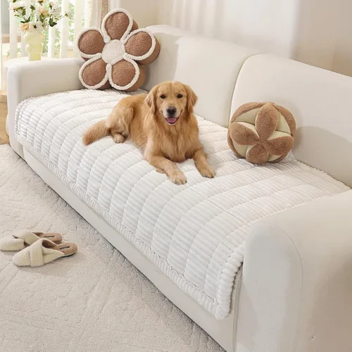 Miniatura 39 de Funda de sofá para perros, lavable, funda de sofá para mascotas, funda de sofá modular suave y mullida en forma de L, protector grueso apto