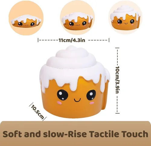 Miniatura 9 de Anboor 4 piezas Squishies Hot Dog Cake Pan Donut Kawaii perfumado suave levantamiento lento exprimir alivio del estrés niños juguete Navidad