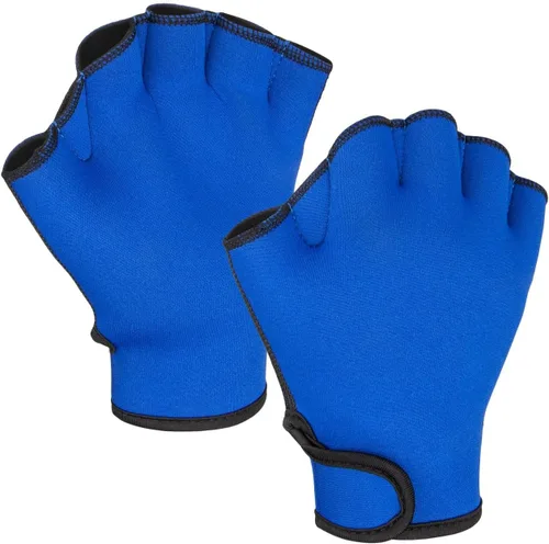 Miniatura 5 de FitsT4 Sports Guantes de natación con aletas Guantes de natación palmeados Fitness Aeróbico acuático Azul