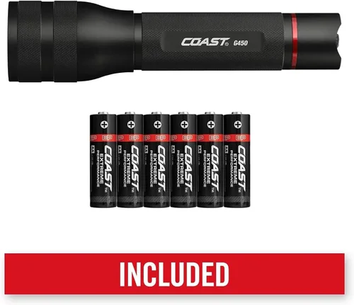 Miniatura 7 de Coast G450 1630 Lumen Twist Focus con tecnología Pure Beam y Bulls-Eye Spot Beam color negro