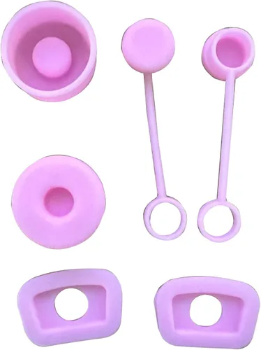 Miniatura 7 de Juego de 6 tapones para mantener tu taza limpia y ordenada a prueba de derrames para Stanley, vaso cuadrado redondo de silicona a prueba de derrames