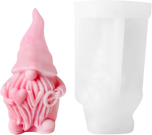 Miniatura 8 de Molde de vela para el día de San Valentín para hacer velas, molde de silicona 3D para fundición de resina, bricolaje yeso, arcilla polimérica, Oso