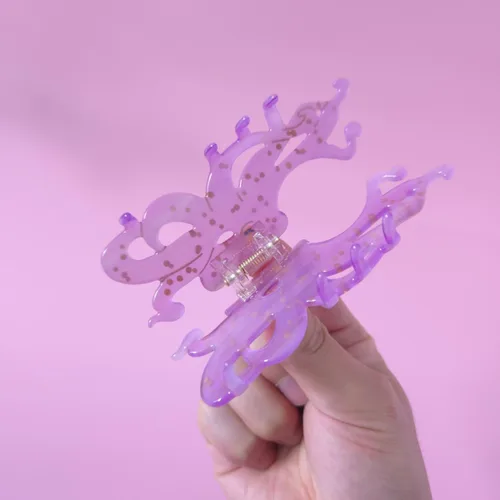 Miniatura 3 de Pinza grande con forma de pulpo, pinza de criatura marina, pinzas de acetato para el cabello, pinzas grandes para mujeres