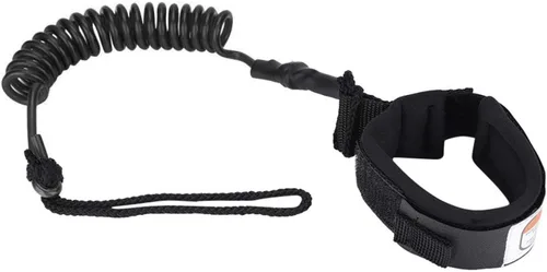 Miniatura 7 de Correa de la tabla del cordón de la PU, correa de la pierna, para bodyboard tabla de surf (negro, blanco)